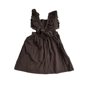 Adorable Ruffled Brown Kids Dress